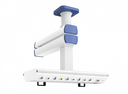 Потолочная двухплечевая медицинская консоль CADUCEUS C2-A