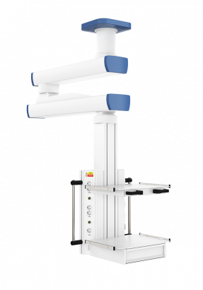 Потолочная двухплечевая вертикальная медицинская консоль CADUCEUS C2E-V