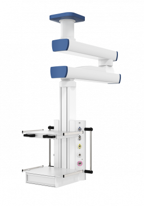 Потолочная двухплечевая вертикальная медицинская консоль CADUCEUS C2E-V