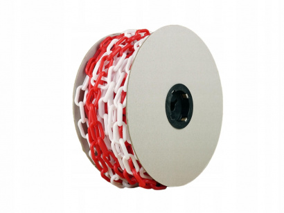 Цепь пластиковая красно-белая