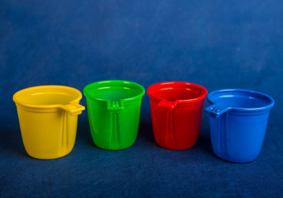 Чашка кофейная одноразовая 200мл пластиковая красная Стандарт 50/30/1500