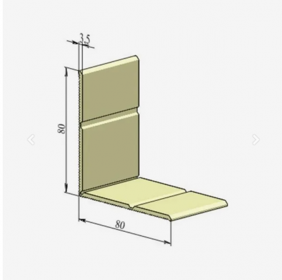Гибкий плинтус TS 160 (80х80)