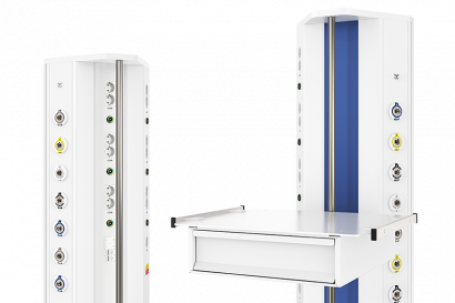 Медицинская консоль настенная вертикальная CS07L