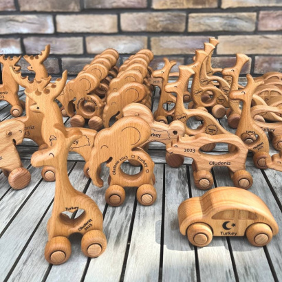 Деревянные игрушки каталки