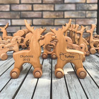 Деревянные игрушки каталки