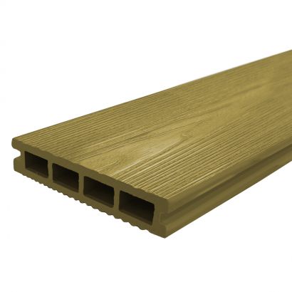 Доска террасная из МПК ARTE 22х140 светлая 3D тиснение 