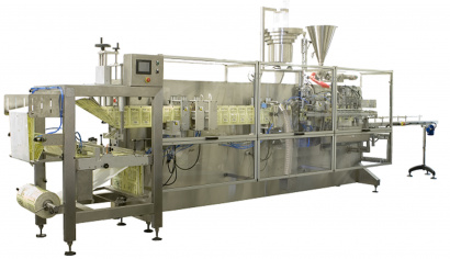 Фасовочный автомат фасовки жидкостей в дой-пак пакет ДПМ25