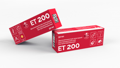 Двухкомпонентный быстроотверждаемый эпоксидный клей конструкционный RUBOND ET 200 (50мл)