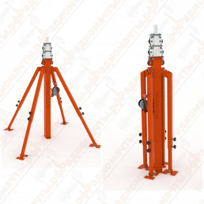 Алюминиевая телескопическая мачта с лебедкой 13.5 метров МТМ-5/30