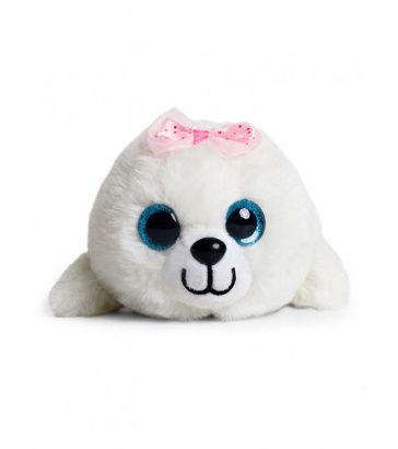 Мягкая игрушка нерпа Пушистик, белый , 21см, Mi012