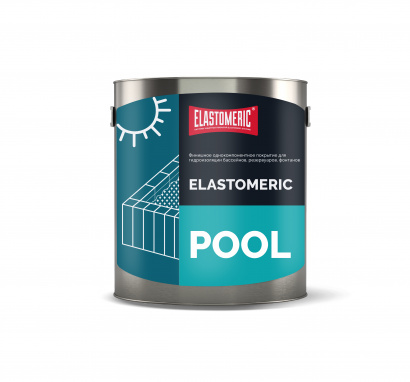 Elastomeric Pool (ведро 3кг голубой) Гидроизоляции бассейнов, резервуаров, фонтанов