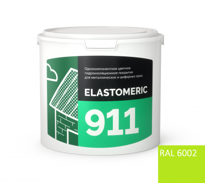 ELASTOMERIC - 911 (ведро 3КГ) RAL 6002 Зеленая листва