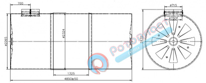 18000 литров Пластиковая горизонтальная емкость