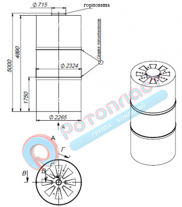 18000л Пластиковая вертикальная емкость