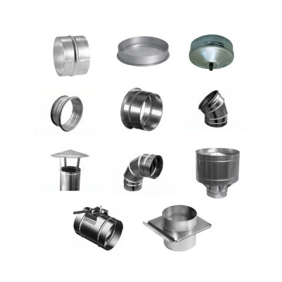 ВЕНТИЛЯЦИЯ: ФАСОННЫЕ ЧАСТИ К КРУГЛЫМ ВОЗДУХОВОДАМ