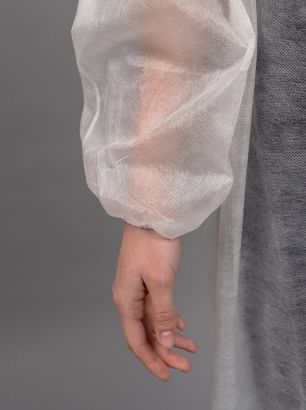 Халат одноразовый процедурный на кнопках, спанбонд 25 гр/м² (упаковка)