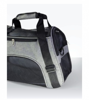 Переноска для животных, мягкий каркас, черная, 4429