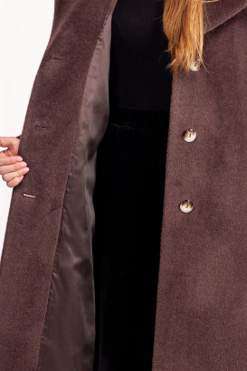 Классическое женское пальто из ворсовой ткани