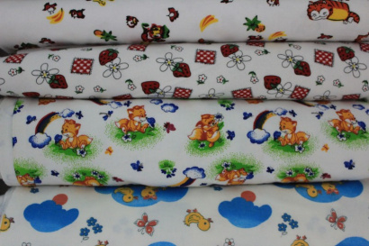 Фланель (суровая, отбеленная, гладкое крашение, в набивке)