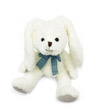 Мягкая игрушка заяц с бантом, 26 см, Mi076