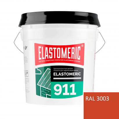 ELASTOMERIC - 911 (ведро 20кг) RAL 3003 Красный рубин