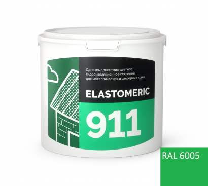 ELASTOMERIC - 911 (ведро 3КГ) RAL 6005 Зеленый мох