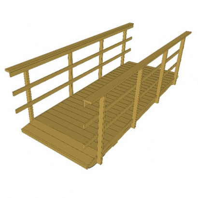 Мост деревянный для понтона