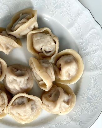 Пельмени из мраморной говядины ручная лепка 