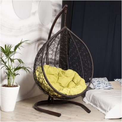 Подвесное кресло из ротанга Большой Ажур