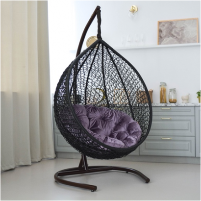 Подвесное кресло из ротанга Большой Ажур Х2