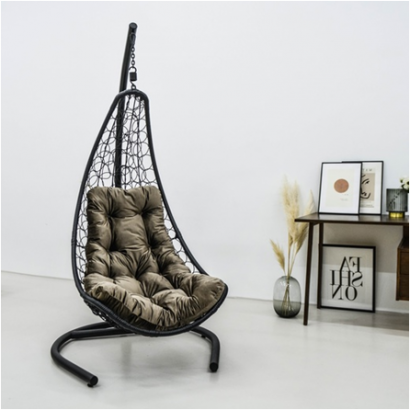 Подвесное кресло из ротанга Лепесток Ажур