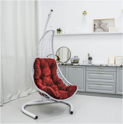 Подвесное кресло из ротанга Лепесток Ажур