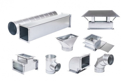 ВЕНТИЛЯЦИЯ: ФАСОННЫЕ ЧАСТИ К ПРЯМОУГОЛЬНЫМ ВОЗДУХОВОДАМ