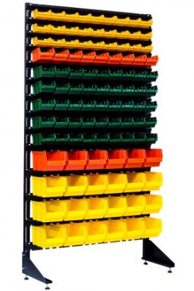 Стеллаж с ящиками под запчасти