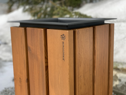 Урна садово-парковая из термодерева «Forest» 50 литров, цвет графит
