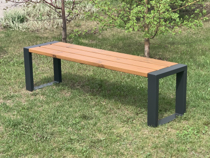 Скамейка садово-парковая без спинки из термодерева «Forest»