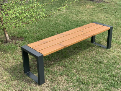 Скамейка садово-парковая без спинки из термодерева «Forest»