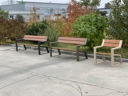 Скамья садово-парковая с подлокотниками «Mountain»