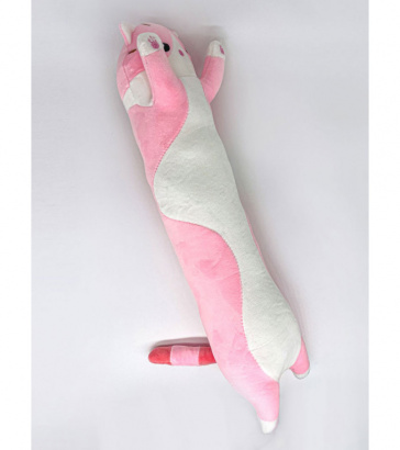 Мягкая игрушка - подушка Котейка, розовая, 50 см, Mi087