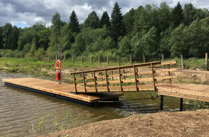 Мост деревянный для понтона