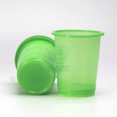 Стопка одноразовая пластиковая 100мл зеленая 50/140/7000