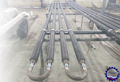 Пакеты змеевиков экономайзера и пароперегревателя