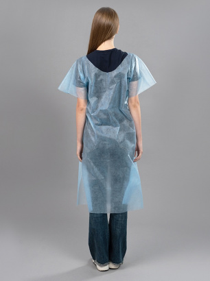 Халат-рубашка, спанбонд 25 гр/м², голубой (упаковка)