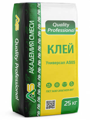 Клей для плитки Академия смеси «Quality Professional» Универсал AS05 (25 кг)