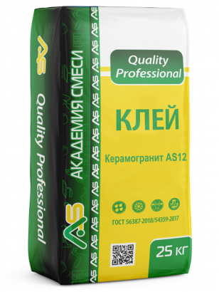 Клей Академия смеси «Quality Professional» Керамогранит АS12 (25 кг)