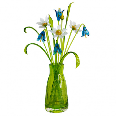 Малая цветочная композиция из стекла в ассортименте