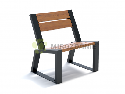 Кресло садово-парковое из термососны «Stone» 740, цвет графит