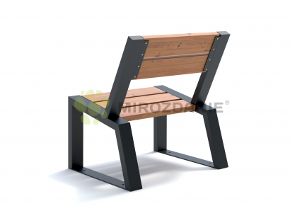 Кресло садово-парковое из термососны «Stone» 740, цвет графит