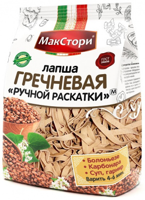 Лапша гречневая ручной раскатки МакСтори