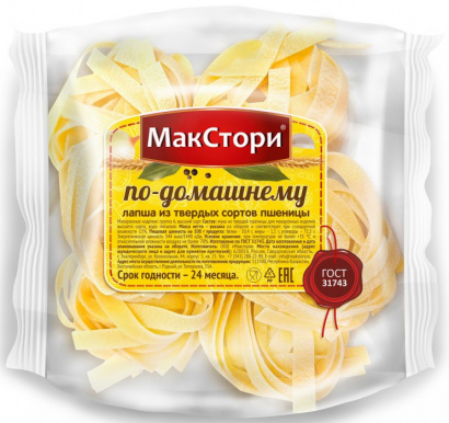 Лапша МакСтори из твердых сортов пшеницы Гнезда